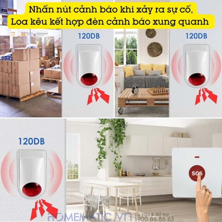 Nút Nhấn Báo Cháy Chuông Không Dây Ews