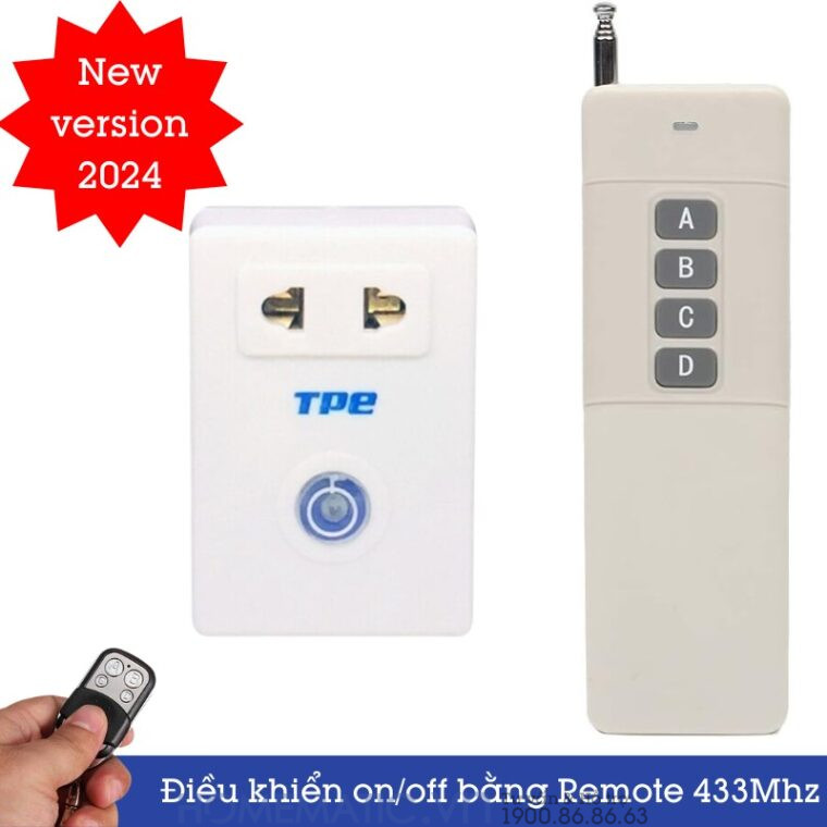 Ổ Cắm điều Khiển Từ Xa Bằng Remote Rf Tpe Tf2av2 Ổ Cắm điều Khiển Từ Xa Bằng Remote Rf Tpe Tf2av2