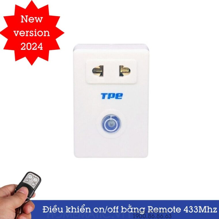 Ổ Cắm điều Khiển Từ Xa Bằng Remote Rf Tpe Tf2av2 Ổ Cắm điều Khiển Từ Xa Bằng Remote Rf Tpe Tf2av2