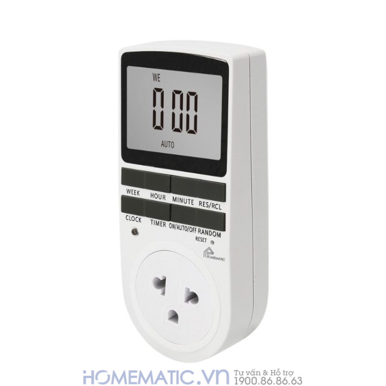 Ổ Cắm Hẹn Giờ điện Tử Homematic Màn Hình Lớn Teg3600