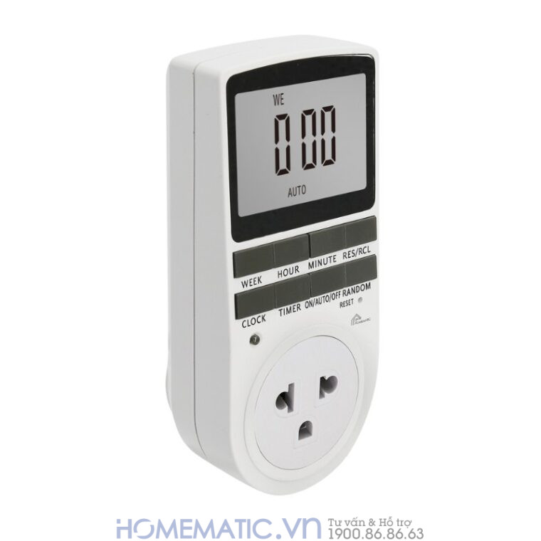 Ổ Cắm Hẹn Giờ điện Tử Homematic Màn Hình Lớn Teg3600