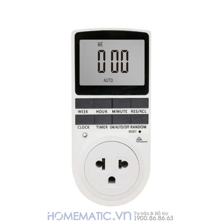 Ổ Cắm Hẹn Giờ điện Tử Homematic Màn Hình Lớn Teg3600