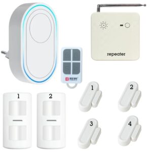 Thiết Bị Chống Trộm Gia đình Báo động Qua Wifi Tdb12f bộ 2 cảm biến chuyển động + 4 cảm biến cửa