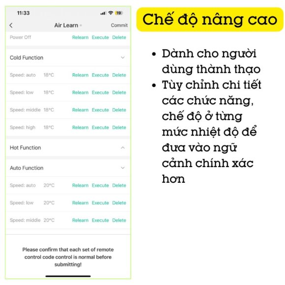 Chế độ nâng cao dành cho người dùng thành thạo