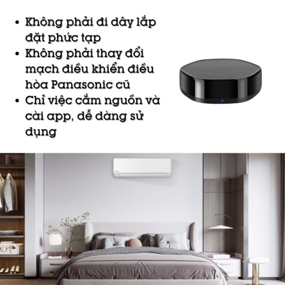 Bộ điều Khiển điều Hòa Panasonic Bằng điện Thoại Smart Life Yrc11 không phải đi dây lắp đặt