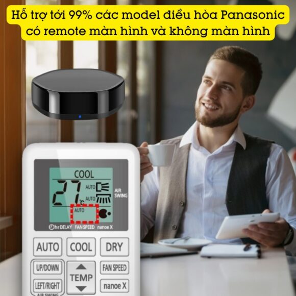 Bộ điều Khiển điều Hòa Panasonic Bằng điện Thoại Smart Life Yrc11 hỗ trợ 99% các model điều hòa có remote màn hình và không màn hình