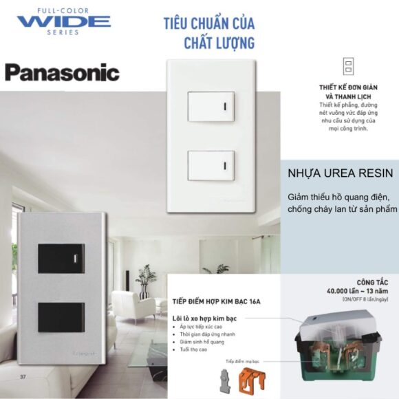 Chuông Cửa Không Dây Panachime Sử Dụng Nút Bấm Dùng Pin Panasonic Ehg888 tương thích dòng Full color Wide series