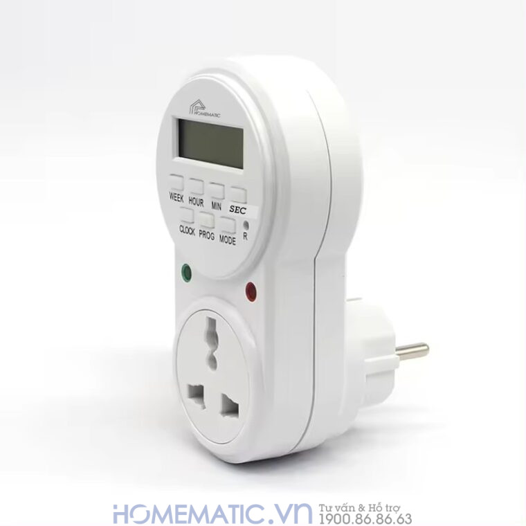 Ổ Cắm Hẹn Giờ điện Tử Homematic Hỗ Trợ đếm Giây Getb-gr