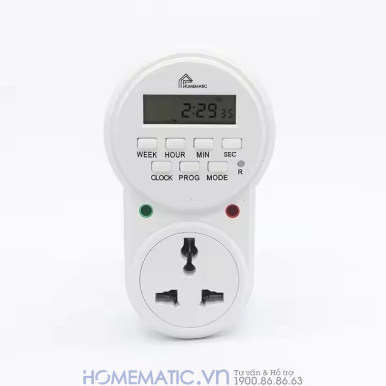 Ổ Cắm Hẹn Giờ điện Tử Homematic Hỗ Trợ đếm Giây Getb-gr