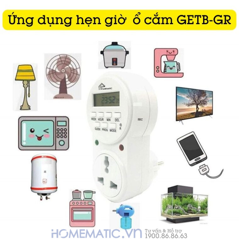 Ứng dụng hẹn giờ ổ cắm Homematic GETB-GR