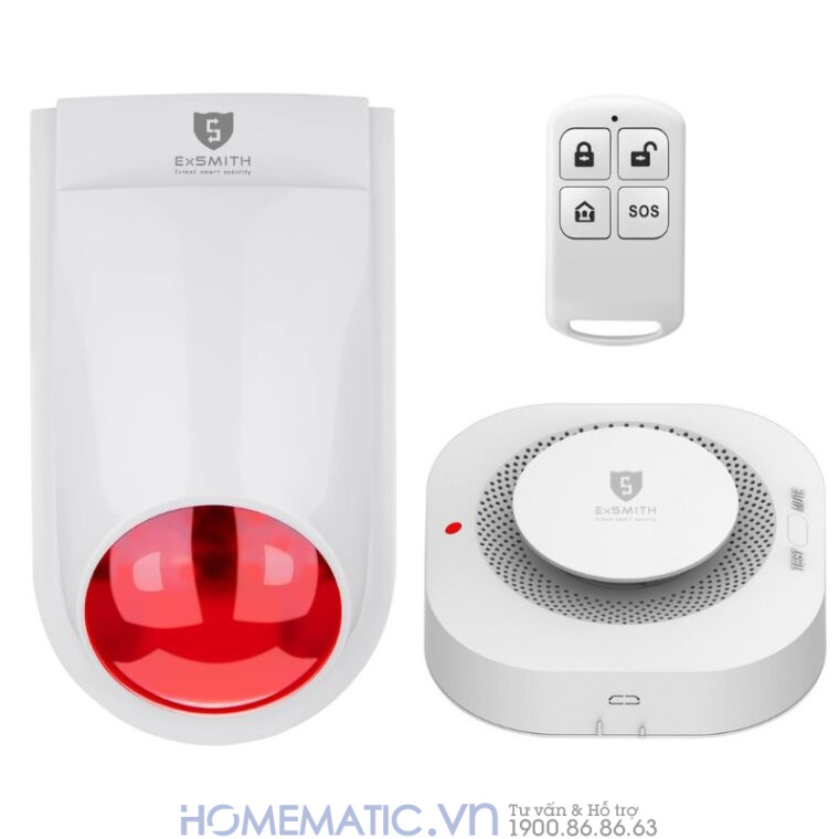 Bộ Chuông Báo Cháy Không Dây Exsmith Eskit02
