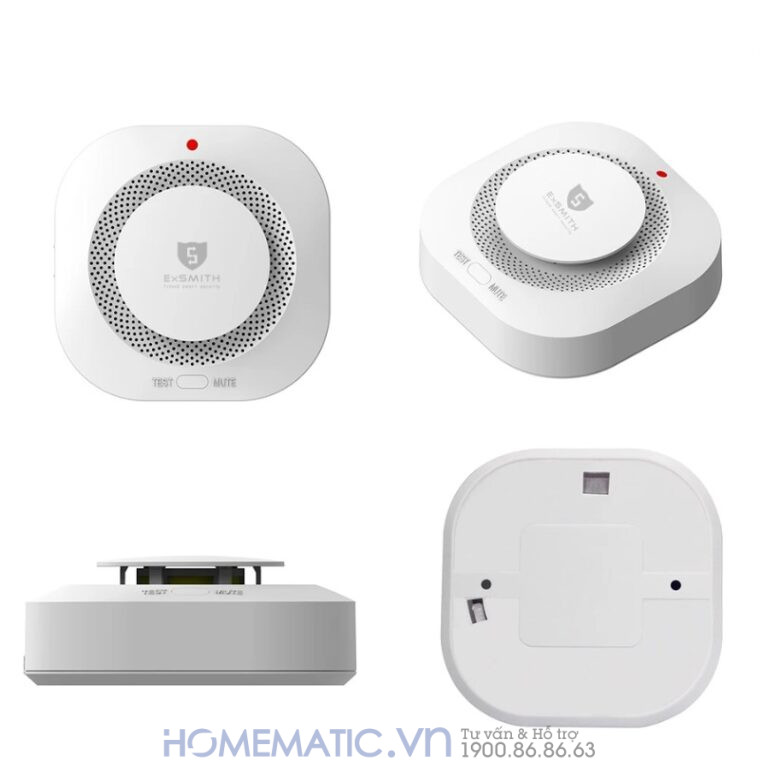 Đầu báo khói Exsmith M180 các góc độ