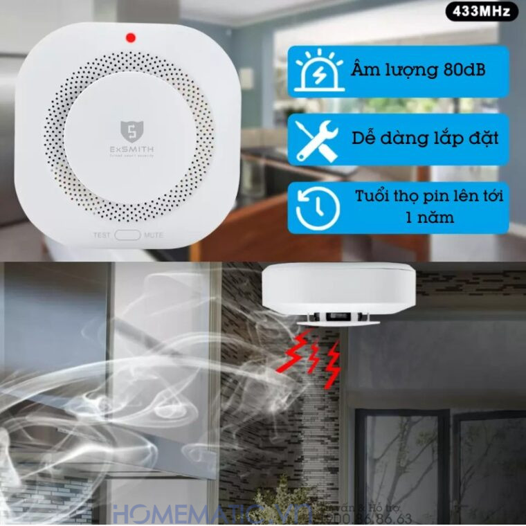 Đầu báo khói Exsmith M180 có nhiều chức năng tiên tiến