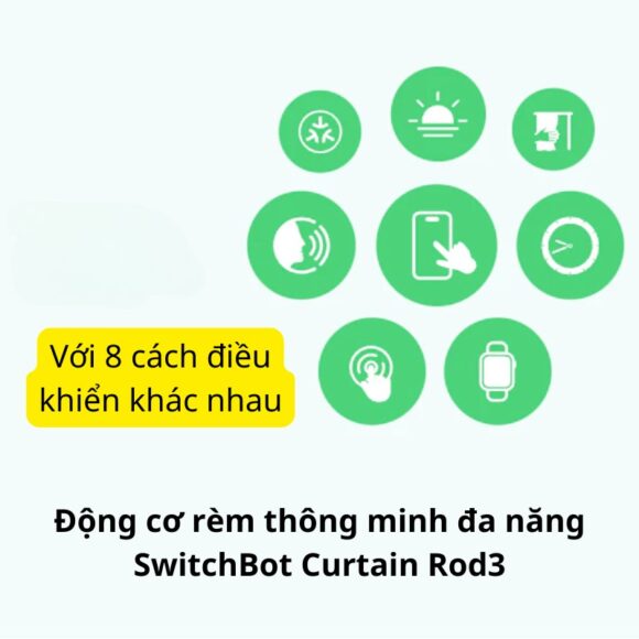 Động Cơ Rèm Thông Minh đa Năng Switchbot Curtain Rod3 Dùng Cho Thanh Treo Rèm Cửa Loại Tròn