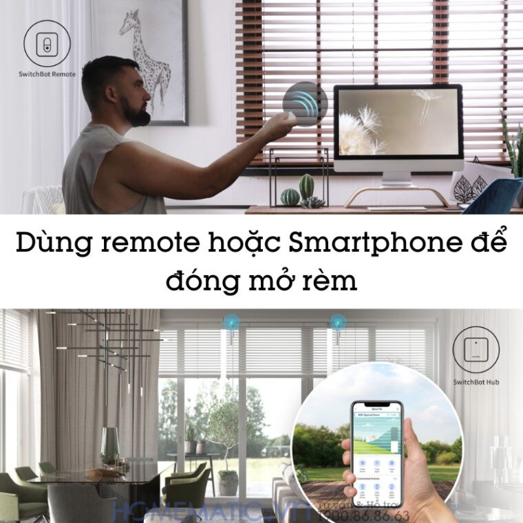 Động Cơ Rèm Tự động Switchbot Blind Tilt Sb-bt Xoay Mở Rèm Sáo Lá Ngang