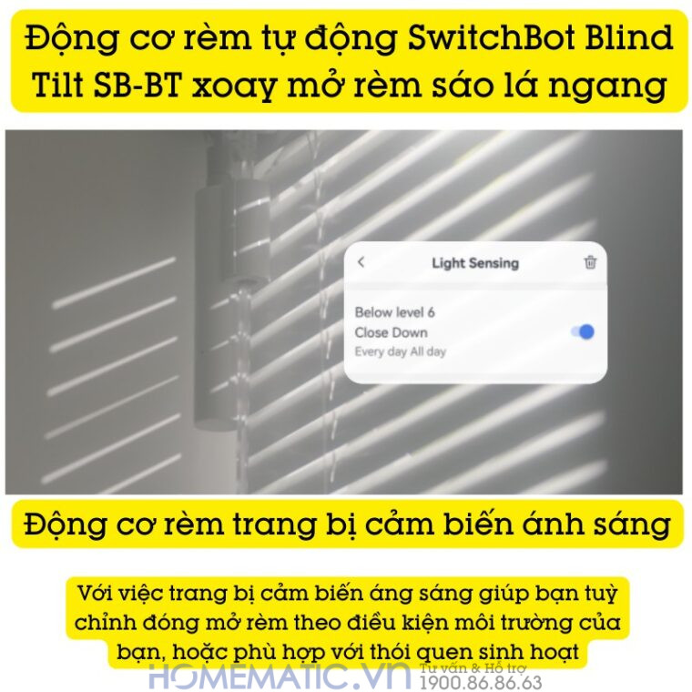 Động Cơ Rèm Tự động Switchbot Blind Tilt Sb-bt Xoay Mở Rèm Sáo Lá Ngang