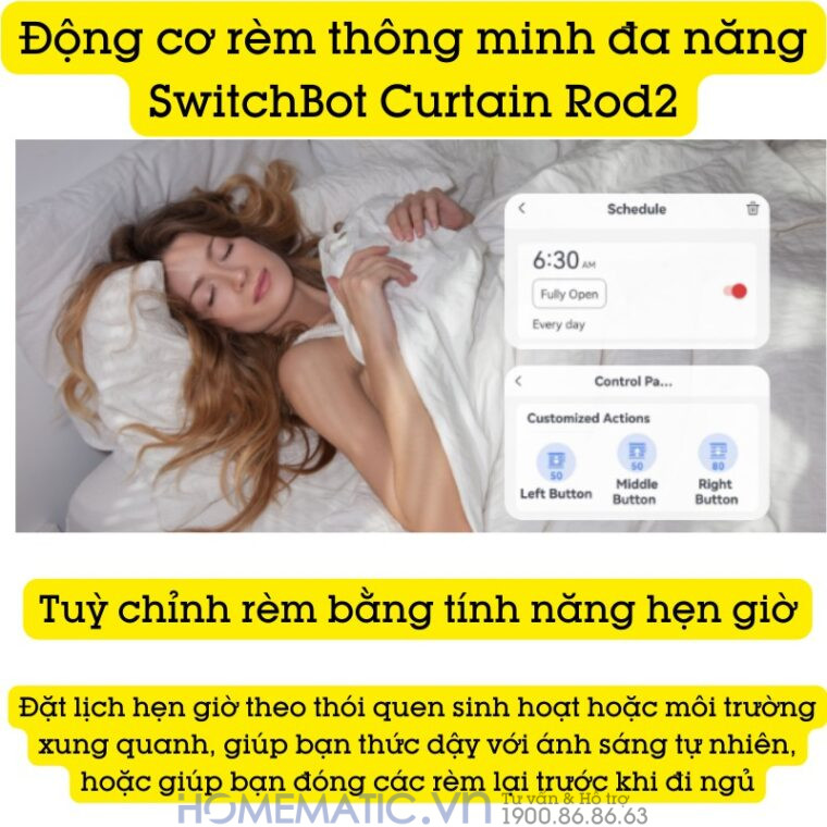 Động Cơ Rèm Tự động Thông Minh Switchbot Curtain Rod2 Dùng Cho Thanh Treo Rèm Cửa Loại Tròn Động Cơ Rèm Tự động Thông Minh Switchbot Curtain Rod2 Dùng Cho Thanh Treo Rèm Cửa Loại Tròn