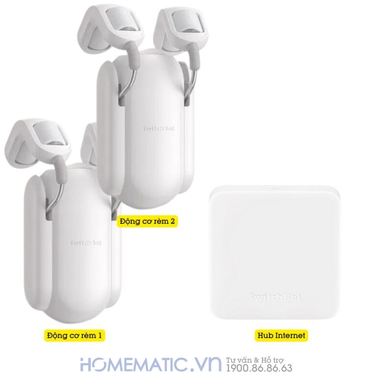 Động Cơ Rèm Tự động Thông Minh Switchbot Curtain Rod2 Dùng Cho Thanh Treo Rèm Cửa Loại Tròn