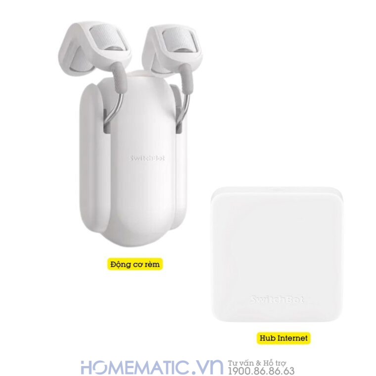 Động Cơ Rèm Tự động Thông Minh Switchbot Curtain Rod2 Dùng Cho Thanh Treo Rèm Cửa Loại Tròn