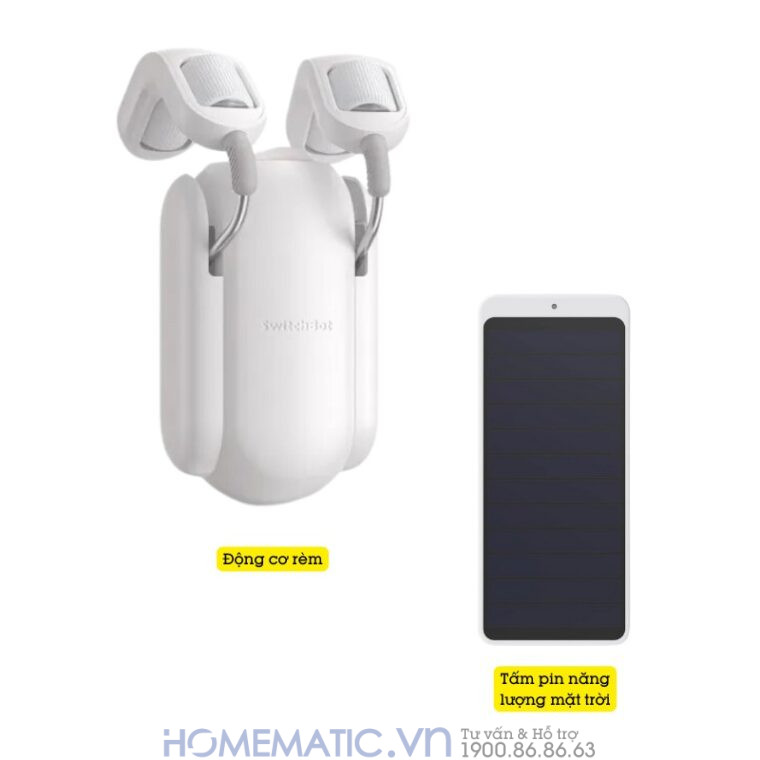 Động Cơ Rèm Tự động Thông Minh Switchbot Curtain Rod2 Dùng Cho Thanh Treo Rèm Cửa Loại Tròn