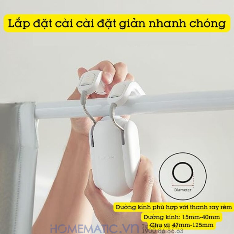 Động Cơ Rèm Tự động Thông Minh Switchbot Curtain Rod2 Dùng Cho Thanh Treo Rèm Cửa Loại Tròn Động Cơ Rèm Tự động Thông Minh Switchbot Curtain Rod2 Dùng Cho Thanh Treo Rèm Cửa Loại Tròn