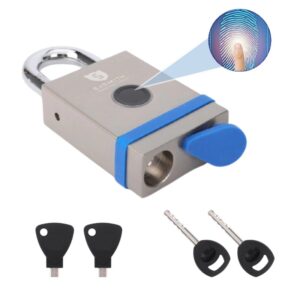 Ổ Khóa Cổng Vân Tay Ngoài Trời Chống Nước, Khóa Móc Cao Cấp Kèm Chìa Cơ Và điện Tử Exsmith Epl855