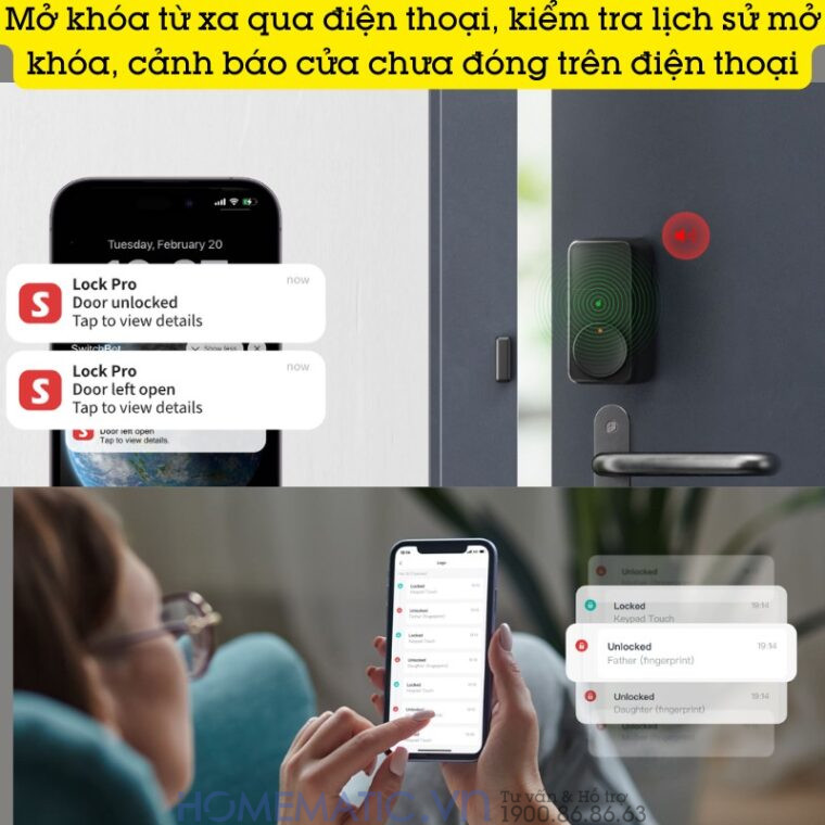 Ổ Khóa Vân Tay Thông Minh Switchbot Lock Pro Sb-lpro Không Cần Khoan đục Ổ Khóa Vân Tay Thông Minh Switchbot Lock Pro Sb-lpro Không Cần Khoan đục