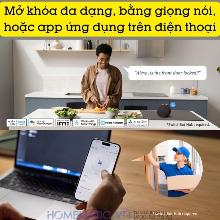 Ổ Khóa Vân Tay Thông Minh Switchbot Lock Pro Sb-lpro Không Cần Khoan đục Ổ Khóa Vân Tay Thông Minh Switchbot Lock Pro Sb-lpro Không Cần Khoan đục