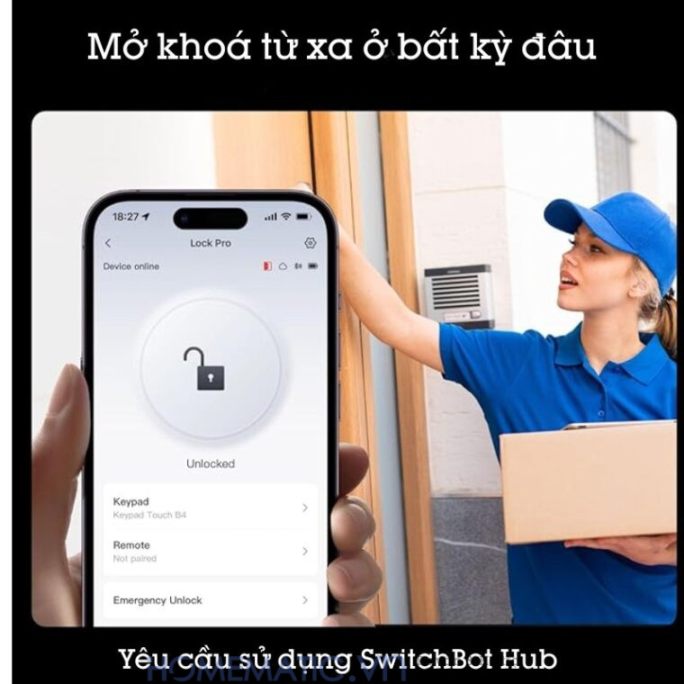 Ổ Khóa Vân Tay Thông Minh Switchbot Lock Pro Sb-lpro Không Cần Khoan đục