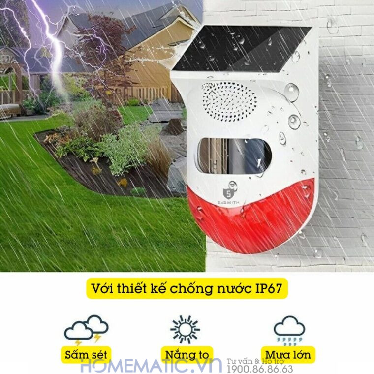 Thiết Bị Báo động Chống Trộm Ngoài Trời Wifi Exsmith P80wr