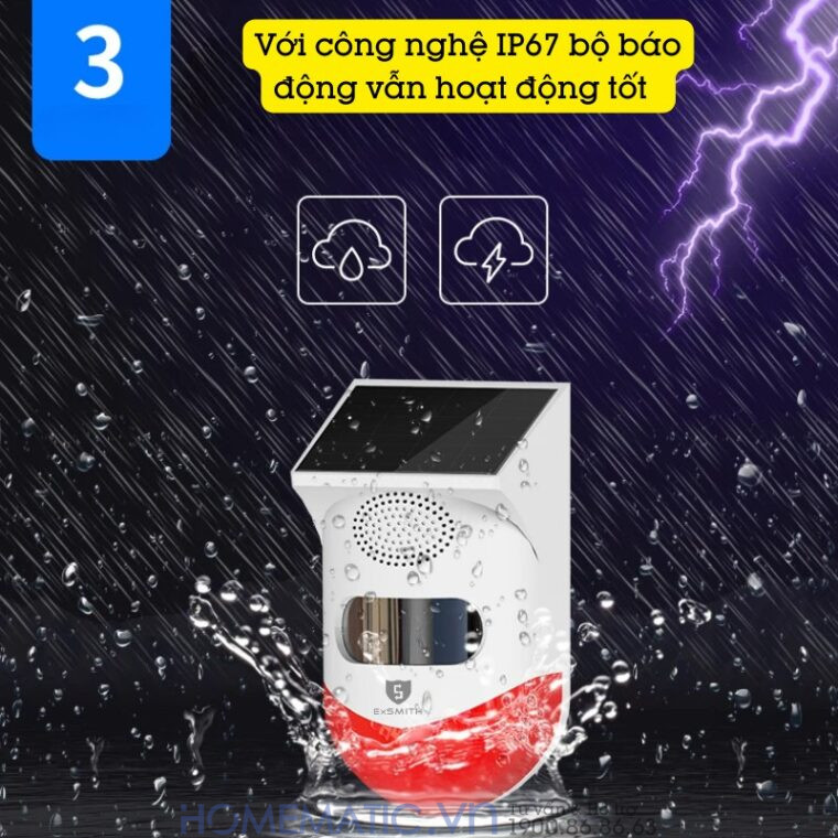 Thiết Bị Báo động Chống Trộm Ngoài Trời Wifi Exsmith P80wr