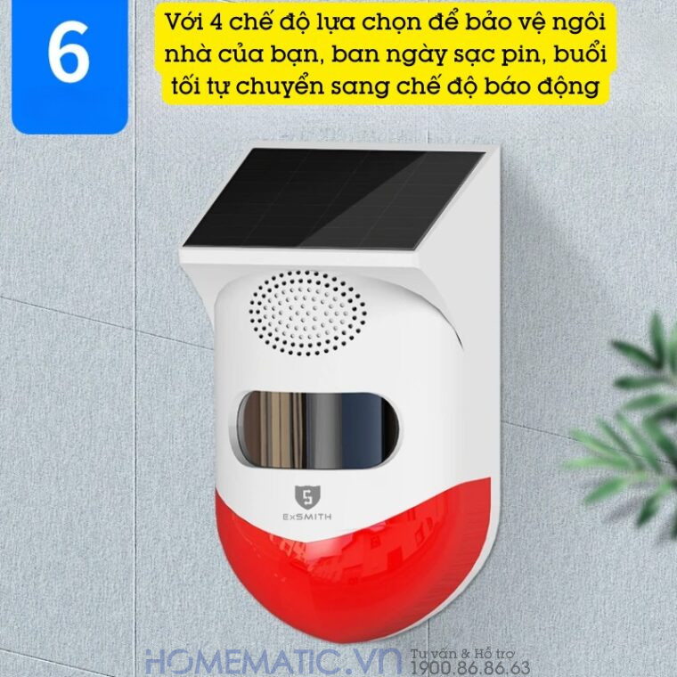 Thiết Bị Báo động Chống Trộm Ngoài Trời Wifi Exsmith P80wr