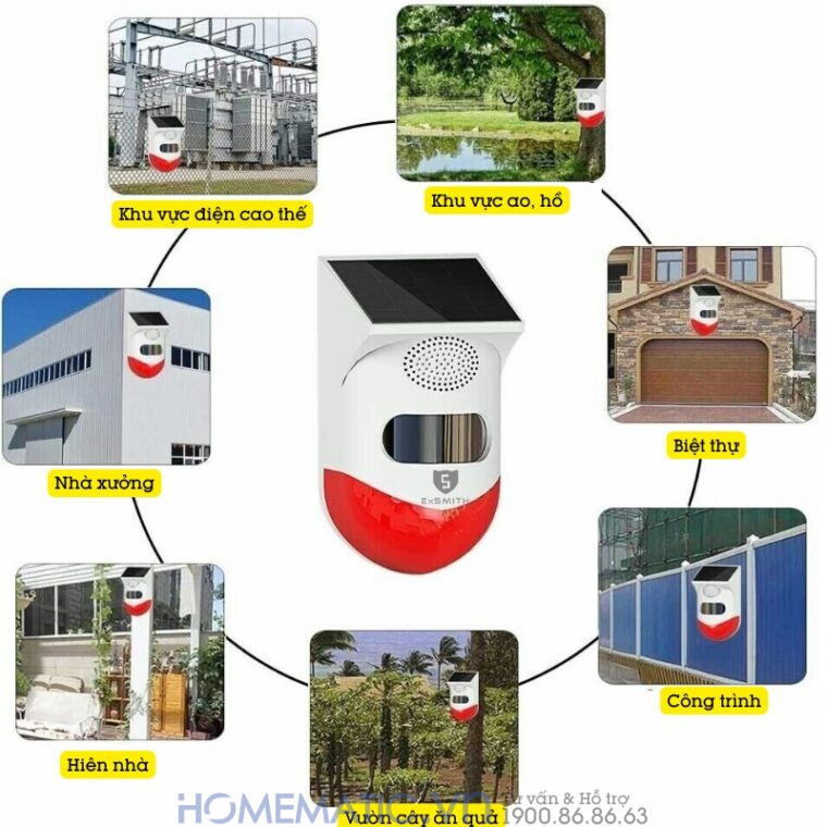 Thiết Bị Báo động Chống Trộm Ngoài Trời Wifi Exsmith P80wr