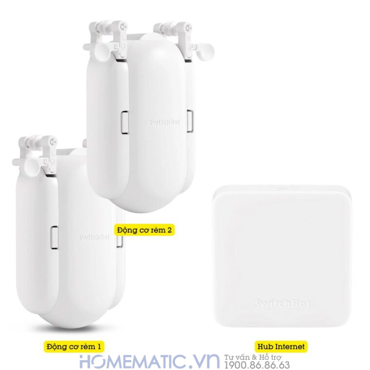 Động Cơ Rèm Tự động Thông Minh Switchbot Curtain I-rail2 Dùng Cho Thanh Treo Rèm Ray Trượt Loại Chữ I