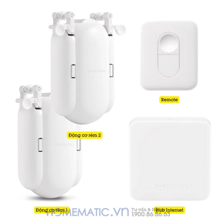 Động Cơ Rèm Tự động Thông Minh Switchbot Curtain I-rail2 Dùng Cho Thanh Treo Rèm Ray Trượt Loại Chữ I