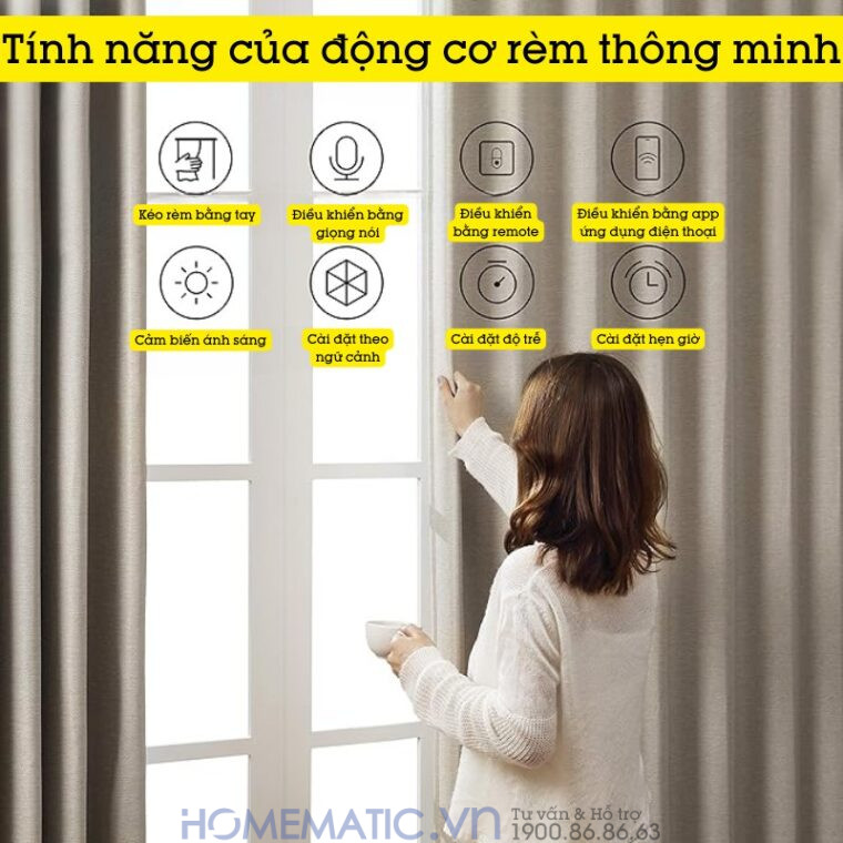 Động Cơ Rèm Tự động Thông Minh Switchbot Curtain U-rail2 Dùng Cho Thanh Treo Rèm Ray Trượt Loại Chữ U