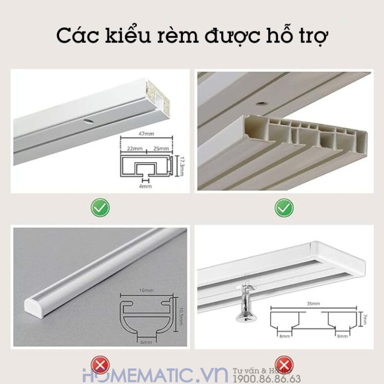 Động Cơ Rèm Tự động Thông Minh Switchbot Curtain U-rail2 Dùng Cho Thanh Treo Rèm Ray Trượt Loại Chữ U