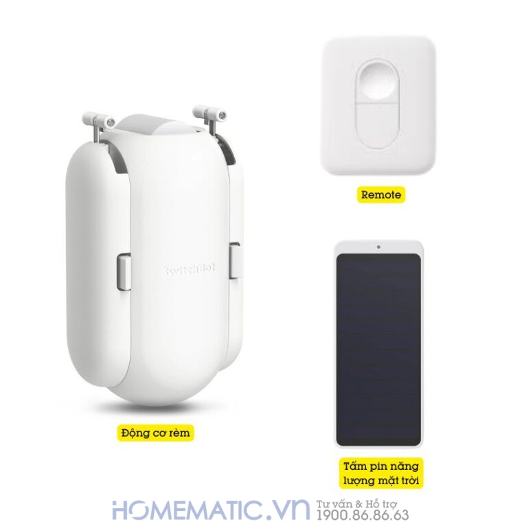 Động Cơ Rèm Tự động Thông Minh Switchbot Curtain U-rail2 Dùng Cho Thanh Treo Rèm Ray Trượt Loại Chữ U