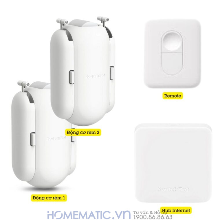 Động Cơ Rèm Tự động Thông Minh Switchbot Curtain U-rail2 Dùng Cho Thanh Treo Rèm Ray Trượt Loại Chữ U