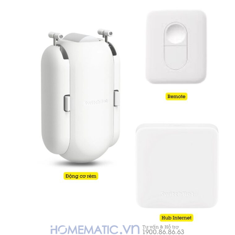 Động Cơ Rèm Tự động Thông Minh Switchbot Curtain U-rail2 Dùng Cho Thanh Treo Rèm Ray Trượt Loại Chữ U