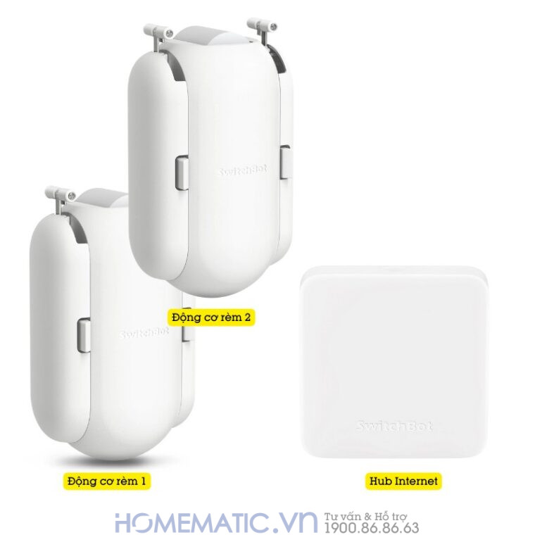 Động Cơ Rèm Tự động Thông Minh Switchbot Curtain U-rail2 Dùng Cho Thanh Treo Rèm Ray Trượt Loại Chữ U