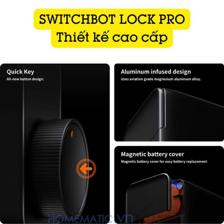 Ổ Khóa Vân Tay Thông Minh Switchbot Lock Pro Sb-lpro Không Cần Khoan đục có thiết kế cao cấp Ổ Khóa Vân Tay Thông Minh Switchbot Lock Pro Sb-lpro Không Cần Khoan đục có thiết kế cao cấp