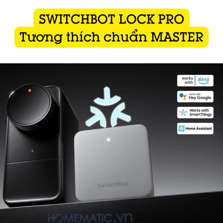 Ổ Khóa Vân Tay Thông Minh Switchbot Lock Pro Sb-lpro Không Cần Khoan đục tương thích chuẩn MASTER Ổ Khóa Vân Tay Thông Minh Switchbot Lock Pro Sb-lpro Không Cần Khoan đục tương thích chuẩn MASTER