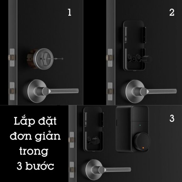 Ổ Khóa Vân Tay Thông Minh Switchbot Lock Pro Sb-lpro Không Cần Khoan đục lắp đặt đơn giản qua 3 bước