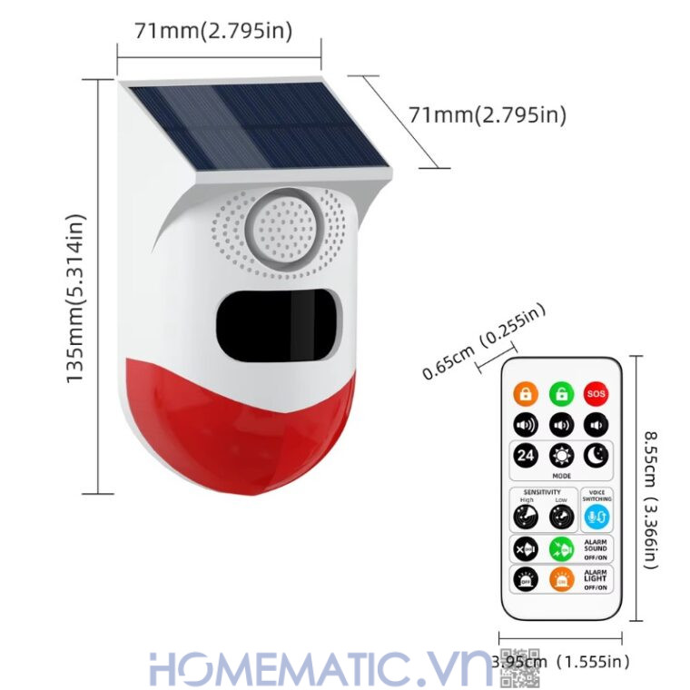 Thiết Bị Báo động Chống Trộm Ngoài Trời Wifi Exsmith P80wr