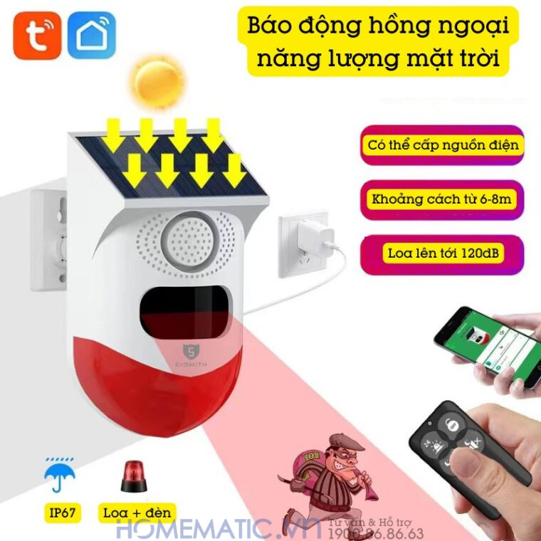 Thiết Bị Báo động Chống Trộm Ngoài Trời Wifi Exsmith P80wr