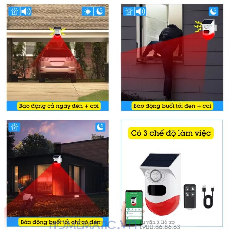 Thiết Bị Báo động Chống Trộm Ngoài Trời Wifi Exsmith P80wr