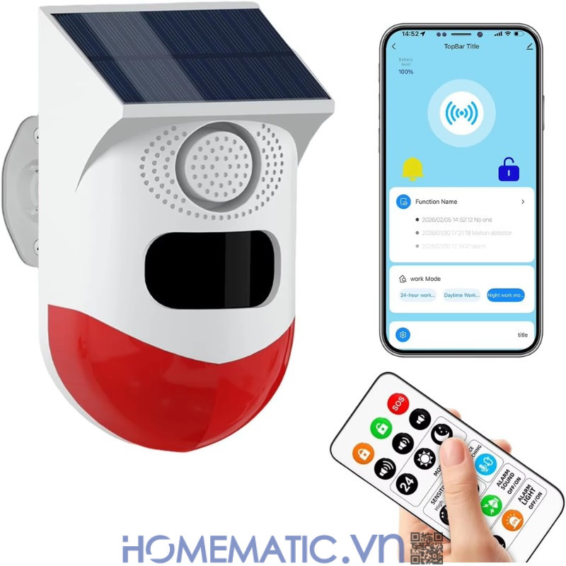 Thiết Bị Báo động Chống Trộm Ngoài Trời Wifi Exsmith P80wr