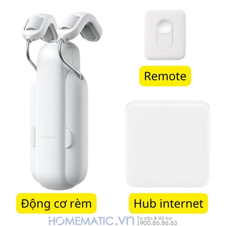 Động Cơ Rèm Thông Minh đa Năng Switchbot Curtain Rod3 Dùng Cho Thanh Treo Rèm Cửa Loại Tròn