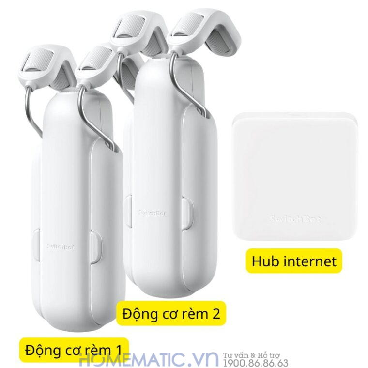 Động Cơ Rèm Thông Minh đa Năng Switchbot Curtain Rod3 Dùng Cho Thanh Treo Rèm Cửa Loại Tròn